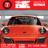 ANTISOCIAL, CAR WINDSHIELD BANNER, CAR STICKER, ENDLESS NIGHTS, WINDSCREEN BANNER, NIGHT RUNNER, CUSTOM STICKER, MIDNIGHT RUNNERS, JDM, CAR WINDOW DECAL, CAR WINDOW STICKER