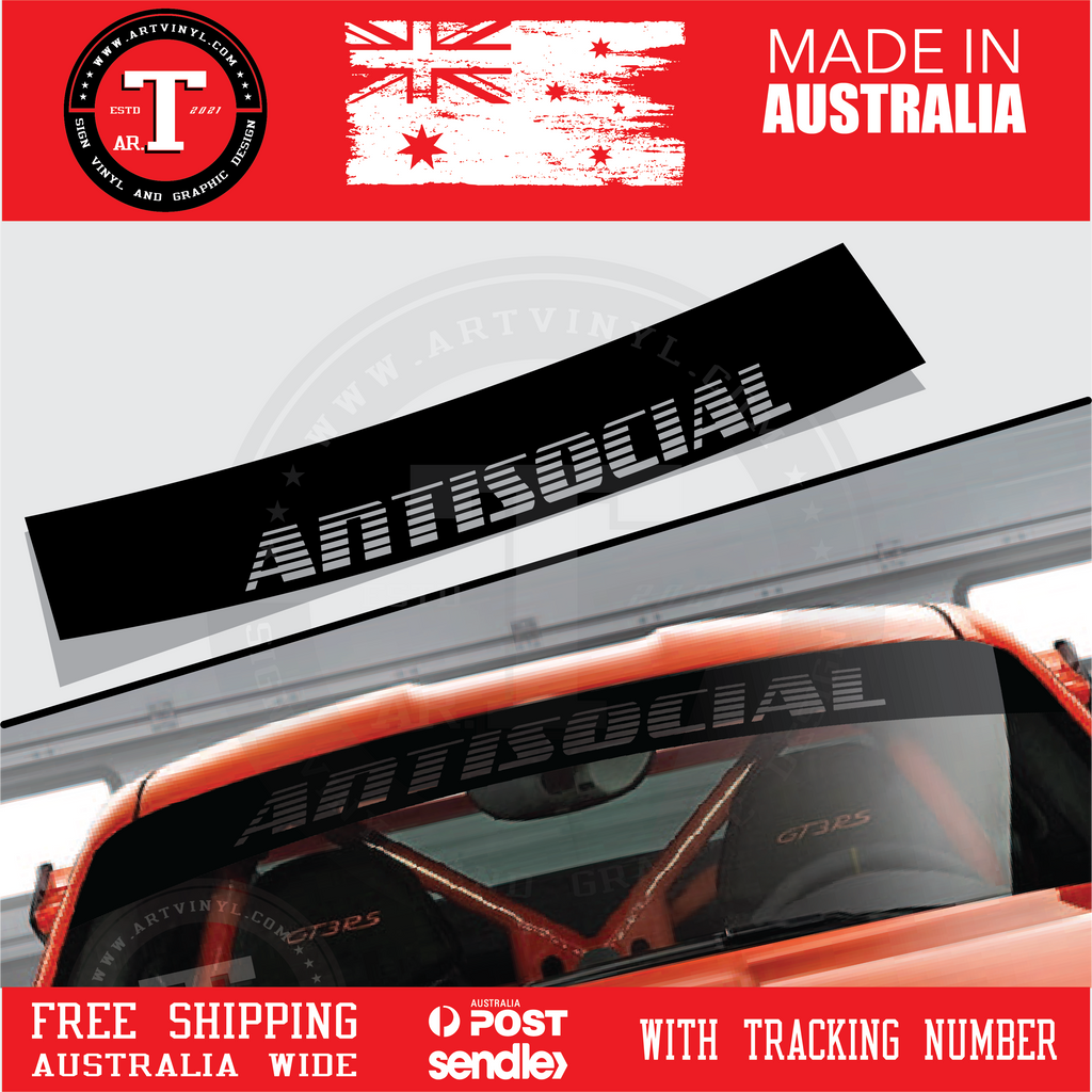 Custom Text Windshield Banner Decal Sticker | MADE IN USA - Foto 9