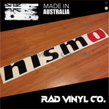 NISSAN, NISMO, CAR WINDSHIELD BANNER, DECAL, STICKER VINYL, JDM, NISSAN STICKER, REVERSED BANNER, CAR STICKER