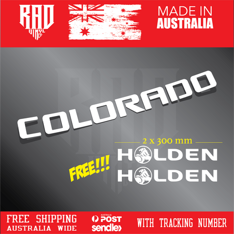 HOLDEN, Holden Colorado, Colorado, UTE, UTE TRAY DECAL, TRAY BODY DECAL, tailgate sticker, car decal, vinyl sticker, pick up truck, holden colorado tailgate decal