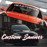 CUSTOM CAR WINDSHIELD BANNER, CUSTOM WINDSHIELD BANNER, custom sticker, windshield banner, car sticker, jdm, car accessories, reversed banner, reversed cut