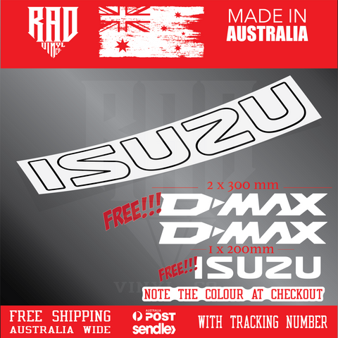 ISUZU, DMAX, ISUZU STICKER, tailgate decal. tailgate sticker, car decal, vinyl sticker, pick up truck