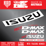 ISUZU, DMAX, ISUZU STICKER, tailgate decal. tailgate sticker, car decal, vinyl sticker, pick up truck