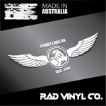 HOLDEN, HOLDEN STICKER, HOLDEN LEGACY LIVE ON, HOLDEN COMMODORE, COMMODORE STICKER, STICKER, GTS