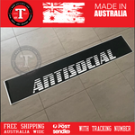 ANTISOCIAL, REVERSED CUT, CAR WINDSHIELD BANNER, CAR STICKER, ENDLESS NIGHTS, WINDSCREEN BANNER, NIGHT RUNNER, CUSTOM STICKER, MIDNIGHT RUNNERS, JDM, CAR WINDOW DECAL, CAR WINDOW STICKER