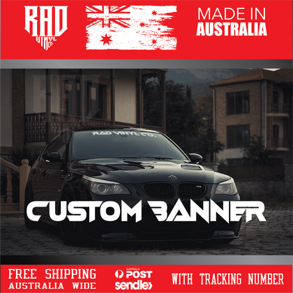 CUSTOM CAR WINDSHIELD BANNER, CUSTOM WINDSHIELD BANNER, custom sticker, windshield banner, car sticker, jdm, car accessories, reversed banner, reversed cut