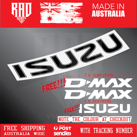 ISUZU, DMAX, ISUZU STICKER, tailgate decal. tailgate sticker, car decal, vinyl sticker, pick up truck