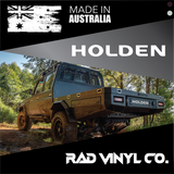 HOLDEN, UTE, UTE TRAY DECAL, TRAY BODY DECAL, tailgate sticker, car decal, vinyl sticker, pick up truck