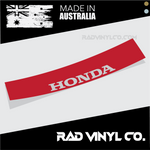 HONDA WINDSHIELD BANNER DECAL, HONDA STICKER, HONDA, HONDA sticker, car sticker, HONDA car decal, REVERSED CUT BANNER