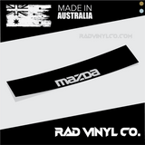 mazda, mazda sticker, car sticker, mazda car decal, mazda windshield banner