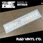 MIDNIGHT RUNNERS, NIGHT RUNNER, ENDLESS NIGHTS, CAR WINDSHIELD BANNER, DECAL, VINYL STICKER, JDM, NIGHT KIDS, car sticker, window sticker, window banner