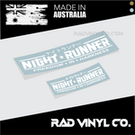 MIDNIGHT RUNNERS, NIGHT RUNNER, ENDLESS NIGHTS, CAR WINDSHIELD BANNER, DECAL, VINYL STICKER, JDM, NIGHT KIDS, car sticker, window sticker, window banner