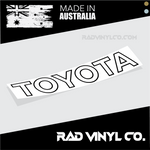 TOYOTA, RUGGED X, toyota hi-lux, hilux, tailgate decal. tailgate sticker, car decal, vinyl sticker, pick up truck