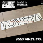 TOYOTA, RUGGED X, toyota hi-lux, hilux, tailgate decal. tailgate sticker, car decal, vinyl sticker, pick up truck