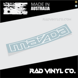 mazda, mazda sticker, car sticker, mazda car decal, mazda windshield banner