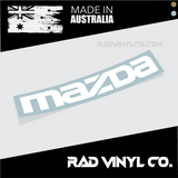 mazda, mazda sticker, car sticker, mazda car decal, mazda windshield banner