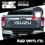 ISUZU DMAX TAILGATE VINYL DECAL, ISUZU STICKER, ISUZU DMAX, ISUZU PICK UP TRUCK DECAL  Edit alt text