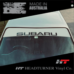 SUBARU BANNER, SUBARU REVERSED CUT CAR BANNER, SUBARU STICKER, WINDOW BANNER, SUBARU, SUBARU WINDSHIELD BANNER