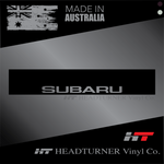 SUBARU BANNER, SUBARU REVERSED CUT CAR BANNER, SUBARU STICKER, WINDOW BANNER, SUBARU, SUBARU WINDSHIELD BANNER