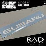 SUBARU BANNER, SUBARU REVERSED CUT CAR BANNER, SUBARU STICKER, WINDOW BANNER, SUBARU, SUBARU WINDSHIELD BANNER