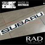 SUBARU BANNER, SUBARU REVERSED CUT CAR BANNER, SUBARU STICKER, WINDOW BANNER, SUBARU, SUBARU WINDSHIELD BANNER