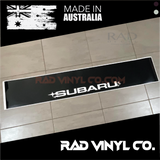 SUBARU BANNER, SUBARU REVERSED CUT CAR BANNER, SUBARU STICKER, WINDOW BANNER, SUBARU, SUBARU WINDSHIELD BANNER