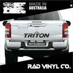 MITSUBISHI, TRITON, DECAL, UTE DECAL, TAILGATE DECAL, STICKER, TAILGATE, PICK UP TRUCK