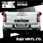 MITSUBISHI, TRITON, DECAL, UTE DECAL, TAILGATE DECAL, STICKER, TAILGATE, PICK UP TRUCK